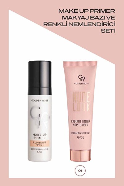 Golden Rose Make Up Primer Makyaj Bazı ve No: 01 Fair Tint Renkli Nemlendiric...