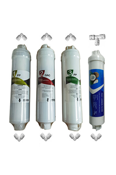 alkalinees Kapalı Kasa Su Arıtma Cihazı Filtresi 4 Lü Set
