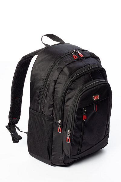 By Hakan My Polo 2135 School Bag Backpack Water Resistant Black-Red
