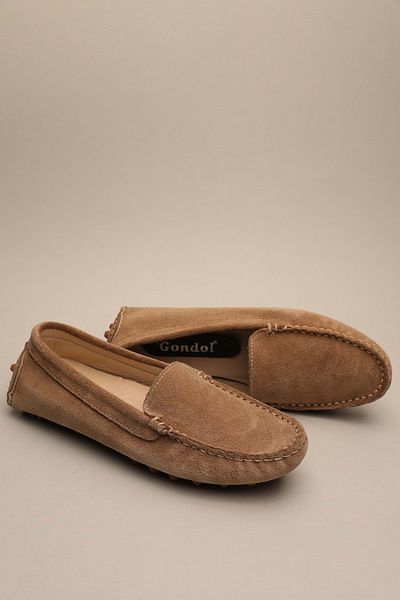 Gondol Γυναικείο Γνήσιο Δέρμα Classic Loafer Mink Suede 37 Ttx.70127