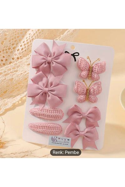 swan butik 3 τεμάχια Baby Girl Kids Bandana - Πούδρα ροζ, φιόγκος με πομπομ και αυτί κουνελιού