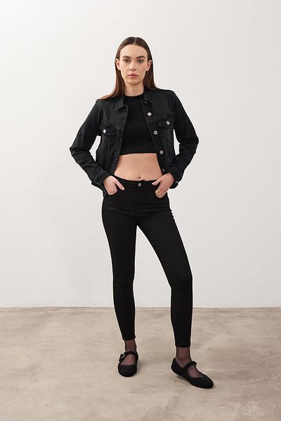 VENA Pantaloni skinny Gabriella Black Powerstretch - Negri