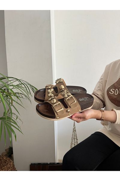 Behtah Kundura Butterfly Stone Stylish Design Soft Orthopedic High-Sole Daily Slippers