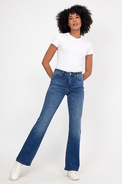 VENA Pantaloni de jeans Emilie Dirty Med Blue Bootcut - Dirty Med Blue