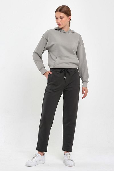 VENA Βαμβακερό Φούτερ Larissa Regular Fit - Anthracite