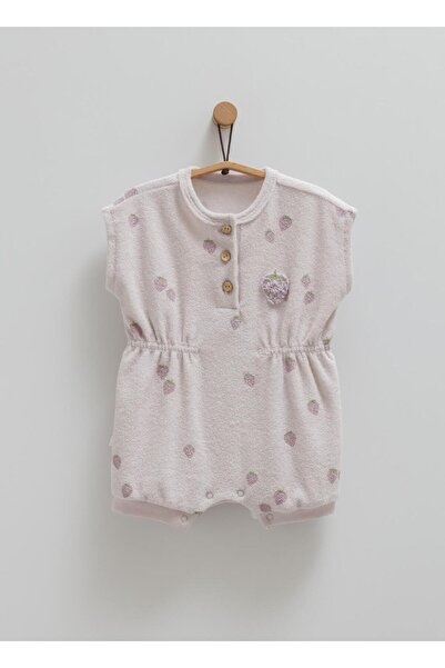 Caramell Bebenova Berry Days %100 Pamuk Şortlu Çıtçıtlı Tulum