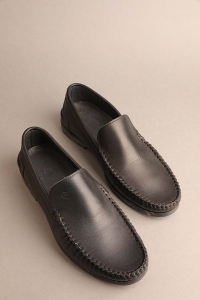 Gondol Loafer clasic din piele naturală pentru bărbați, negru 41 Ttx.20131