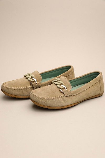 Gondol Mocasini clasici de dama din piele naturala Haki37 Ttx.738