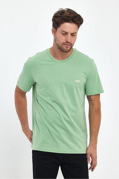 VENA Ανδρικό μπλουζάκι με λογότυπο Crew Neck με τυπωμένη κανονική εφαρμογή - Island Tea