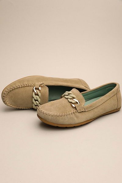 Gondol Mocasini clasici de dama din piele naturala Haki37 Ttx.738