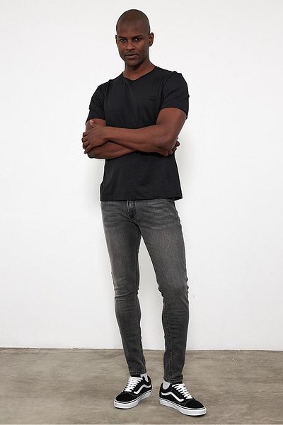 VENA Teos Anthracite Skinny Jean Παντελόνι - Anthracite