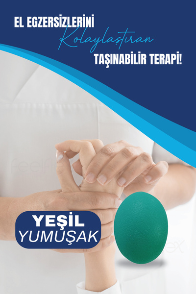 Feelflex Silikon El Egzersiz Topu Kas Güçlendirme Stres Topu Fizik Tedavi El ...