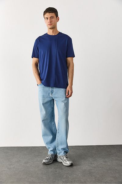 VENA Μπλουζάκι Ryan Crew Neck Regular Fit - ΣΚΟΥΡΟ ΜΠΛΕ