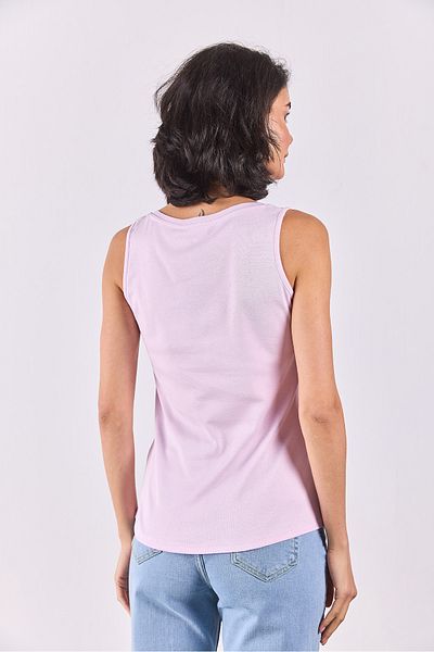 VENA Tricou cu detaliu cu nasturi Matilda - LILA