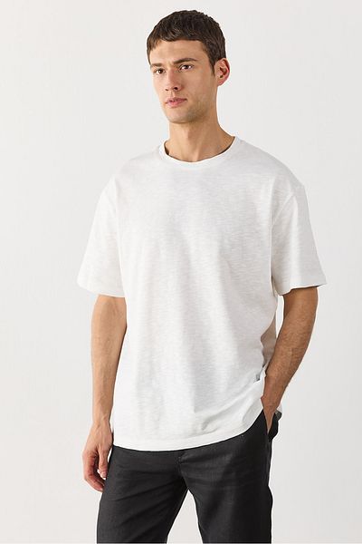 VENA Μπλούζα T-shirt Crew Neck Flared Oversize - ΕΛΥΘΡΑ