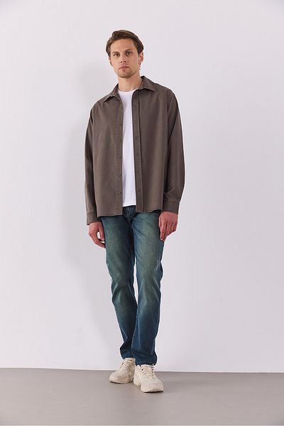 VENA Daniel Green Overdye Straight Fit Παντελόνι Τζιν - GREEN OVERDYE