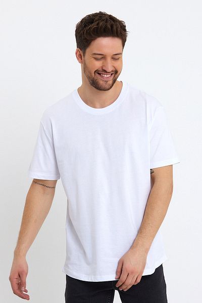 VENA Μπλουζάκι Walker Crew Neck Slim Fit - ΛΕΥΚΟ