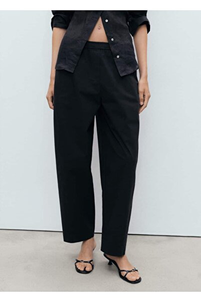 MANGO Woman Paper bag pamuklu pantolon