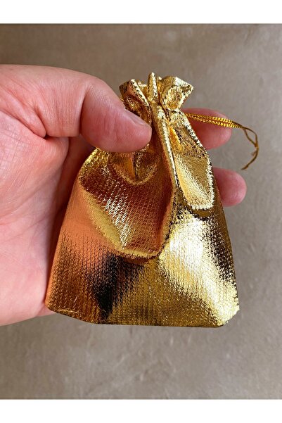 yörük tuhafiye ALTIN LAME GOLD PARLAK KESE .9x12 cm 50 Adet.kuyumcu Kına Çerez Nişan Hediye kesesi