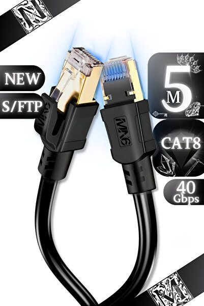 MN6 M110XF Cat8 Kablo/5 METRE/40GBPS-2000MHZ-26 Awg-S/ftp-Cat8 Ethernet Kablosu