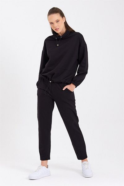 VENA Norah Relaxed Fit Sweatpants - Black
