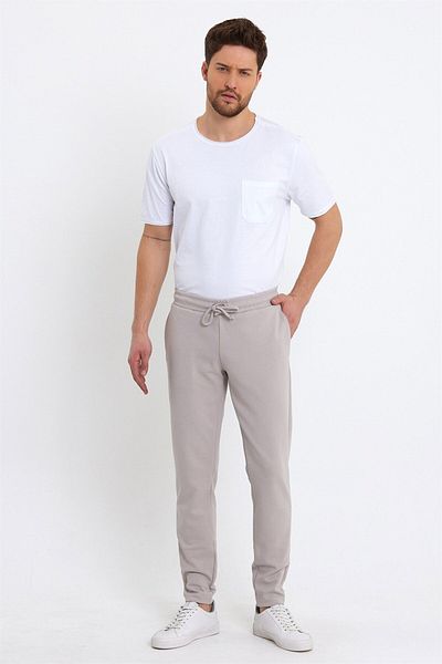 VENA Jack Slim Fit βαμβακερό αθλητικό παντελόνι - Ice Grey