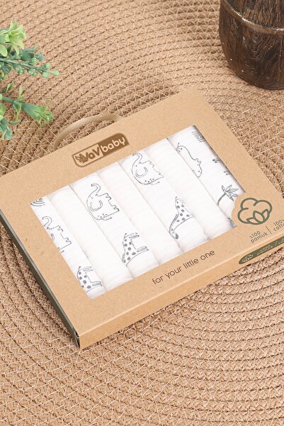 VaVbaby Set of 7 Baby Mouth Wipes – 100% Cotton, Soft and Absorbent Zoo