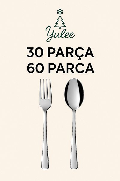 Yulee 30 Piece Daily Cutlery Set (Stainless Steel - Glossy Surface)