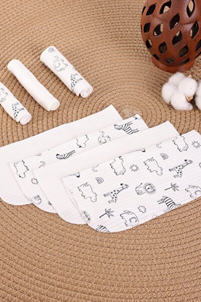 VaVbaby Set of 7 Baby Mouth Wipes – 100% Cotton, Soft and Absorbent Zoo