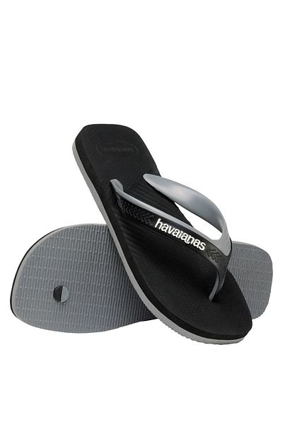 Havaianas Papuci pentru bărbați dublu Blacksteel, gri negru