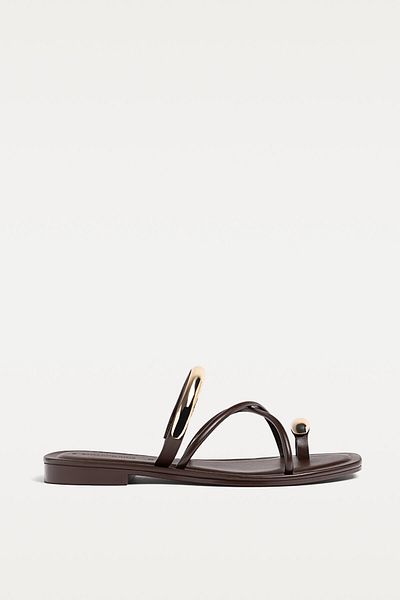 Stradivarius Flat sandals with metal detail