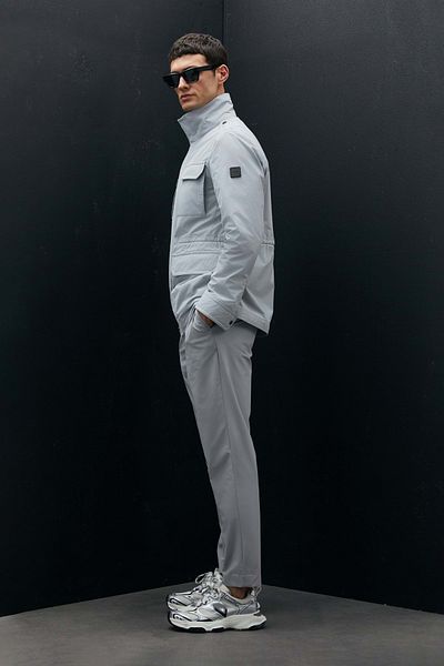 Lufian Alex Smart Ανδρικό παντελόνι Chino Slim Fit Stone