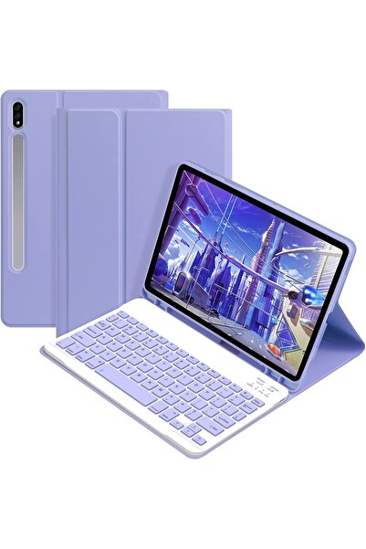 Fogy Samsung Galaxy Tab S9 FE+Plus 12,4 Uymlu Bluetooth Türkçe Q Klavyeli Kılıfı (TABLET DEĞİLDİR)