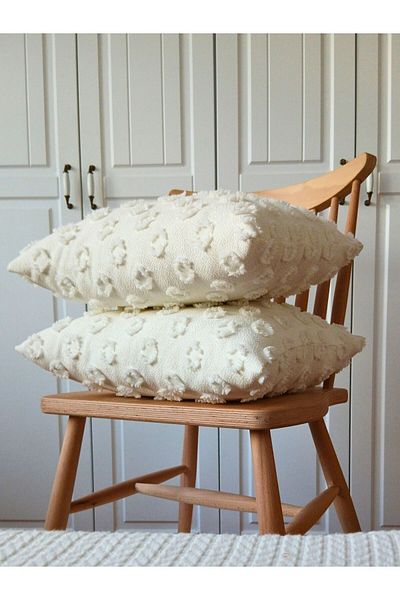 ARVA Home Luxury Decorative Feather Cotton Throw Pillow Comfortable Sofa Pillow Case Custom Design 43X43