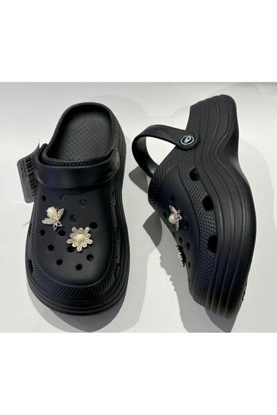 GEZER Gezer Brand Model - Platform Sole, Removable Ornamental Detail, Women's Home Work and Street Slippers