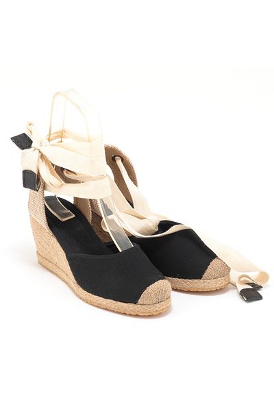 Star Tombis Real Handmade Drawstring Espadrille Wedge Heel Linen Espadrille Handmade