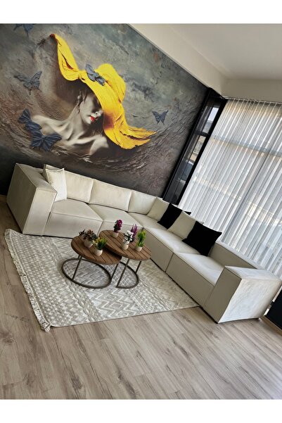 Erduran Mobilya ANGELO 5 MODÜL TAM KÖŞE KOLTUK TAKIMI SIRT MİNDERLİ