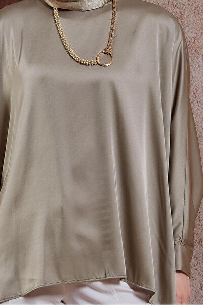 Alvina BAT SLEEVE SATIN BLUZ 44410