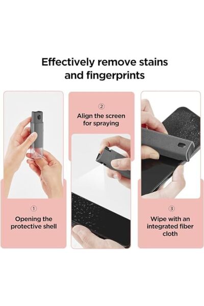 Care And Smile Screen Cleaner Mist, Sterilisation, Disinfection, Cleansing Spray with Microfibre Clo
