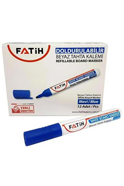 Fatih Doldurulabilir Beyaz Tahta Kalemi Mavi 12 Adet 34350