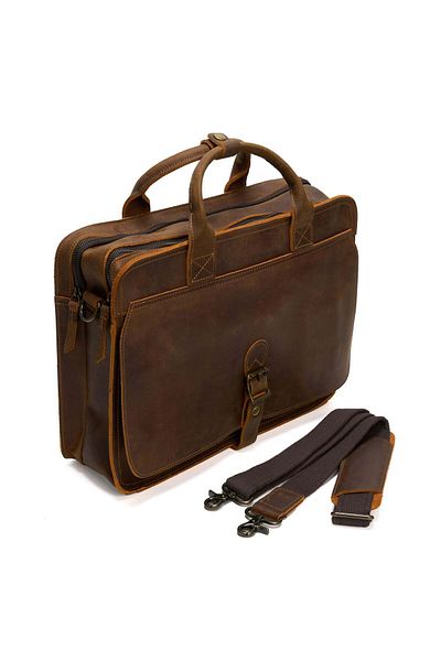 JOLAR. Geantă unisex din piele pentru laptop de 15,6", servietă business pentru birou, călătorii, JOLAR.