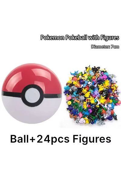 Choice Ball - 24pcs Pokemon 7cm Pokeball With Figures Action Anime Figures Cute Model Toy Collection Anime