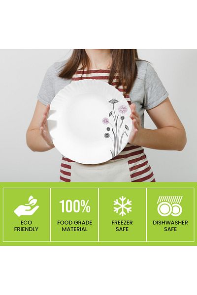 ROYALFORD 18pcs Opalware Dinner Set Rf12685 Dishwasher-safe, Freezer And Microwave Safe
