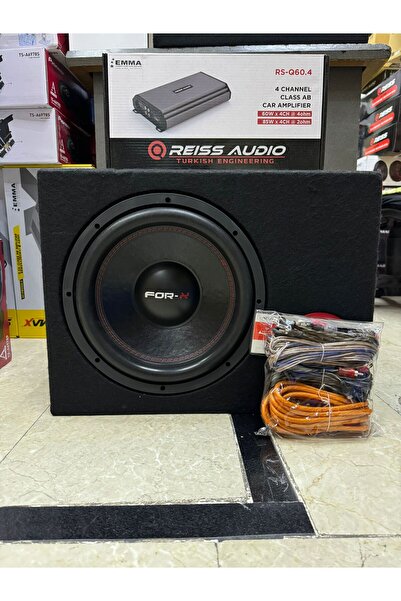 Reiss X-120 30cm 1200w Rs-q60.4 4x60rms 4 Kanallı Oto Anf Kablo Seti
