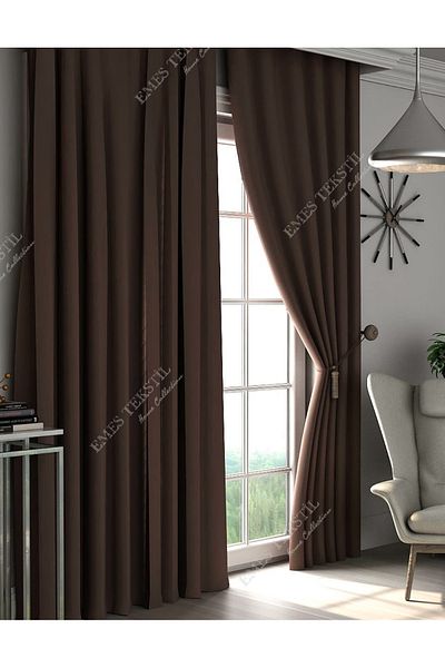 Taç Brown Blackout - Curtain with Blackout Detail