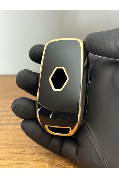 Mavi Keys Husă pentru chei din silicon cu 3 butoane compatibilă cu Renault Talisman, Megane 4, Taliant – Culoare neagră