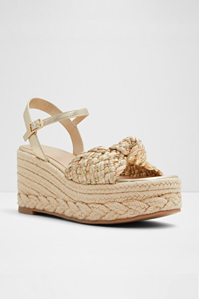 Aldo Annamarie - Women's Textile Gold Wedge Heels