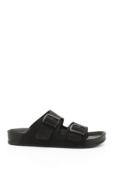 GÖNDERİ(R) Papuci de zi cu zi pentru femei BLACK Heart Buckle 34048