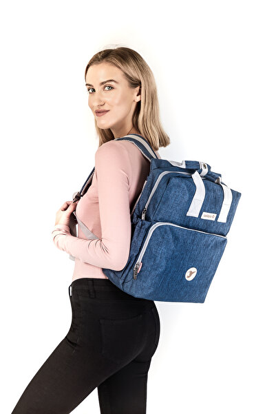 Colibro Geanta Bebelusi Rucsac Colibro POP pentru mama sau tata, atasabila de carucior, Albastru