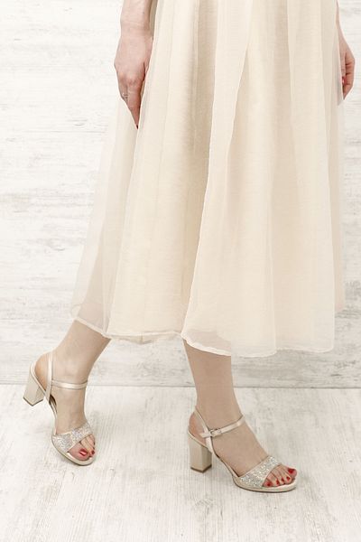 GÖNDERİ(R) Γυναικεία / Κορίτσια Skin Stone Stone Ankle Platform Σανδάλια με τακούνι